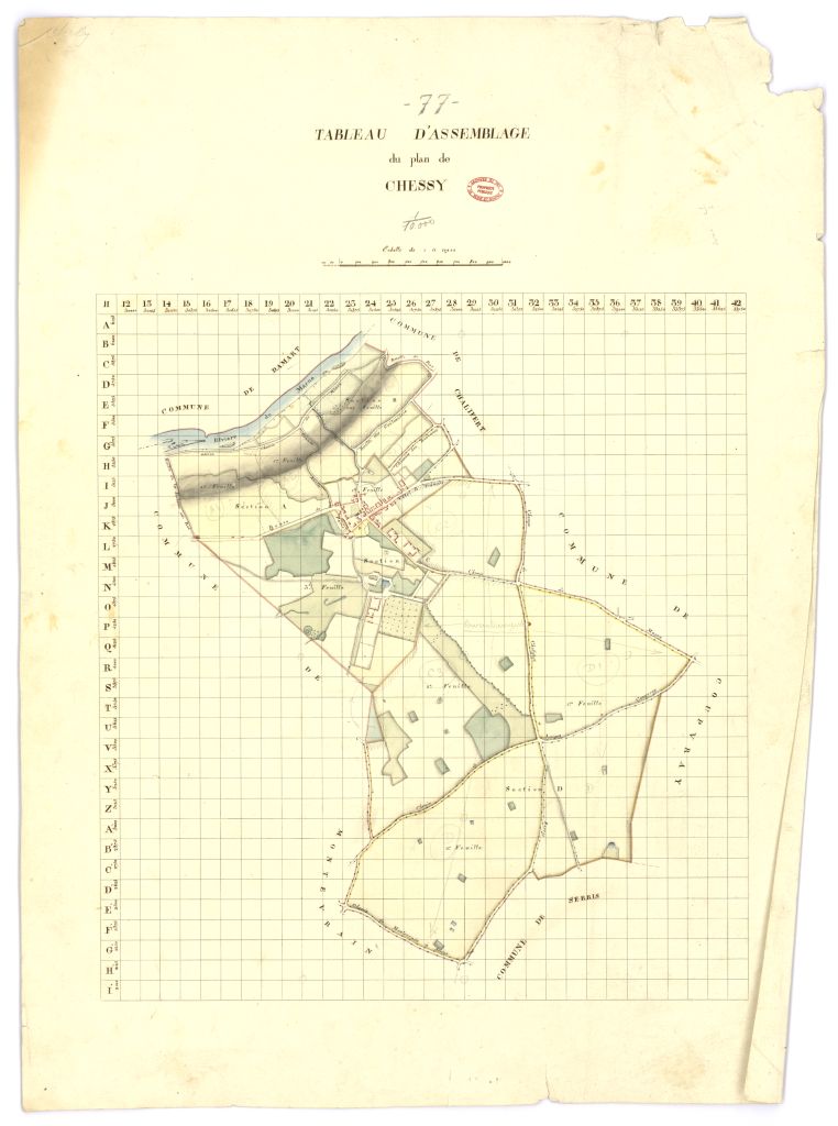 Tableau d'assemblage, 4 sections