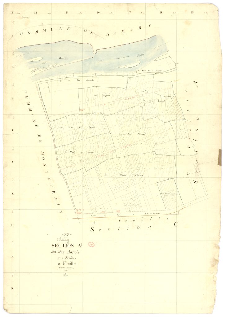 Section A dite d'Aunois, en 2 feuilles, 2eme feuille