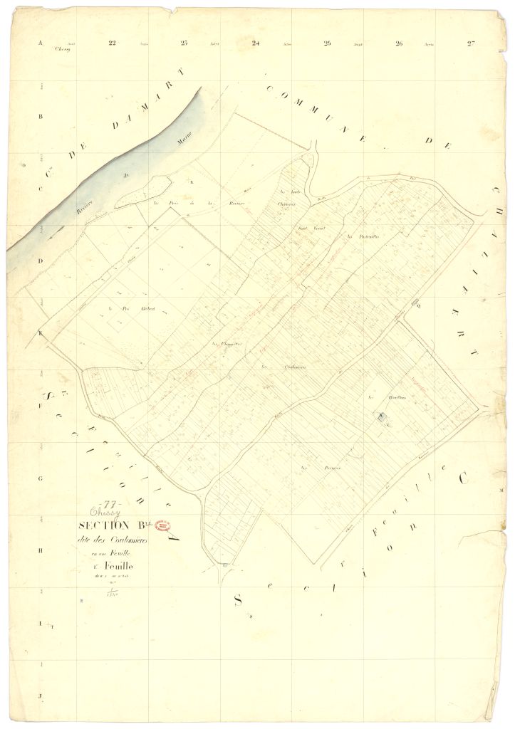 Section B dite de Coulomieres, feuille unique