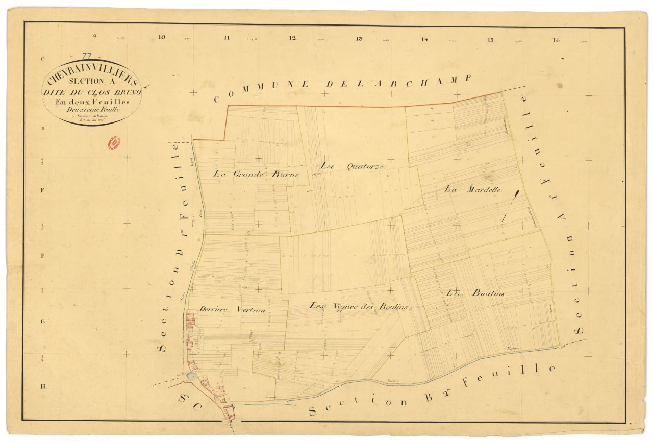 Section A dite du Clos-Bruno, en 2 feuilles, 2eme feuille