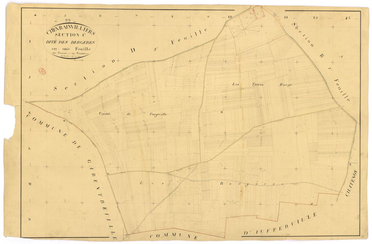 Section C dite des Berg�res, feuille unique