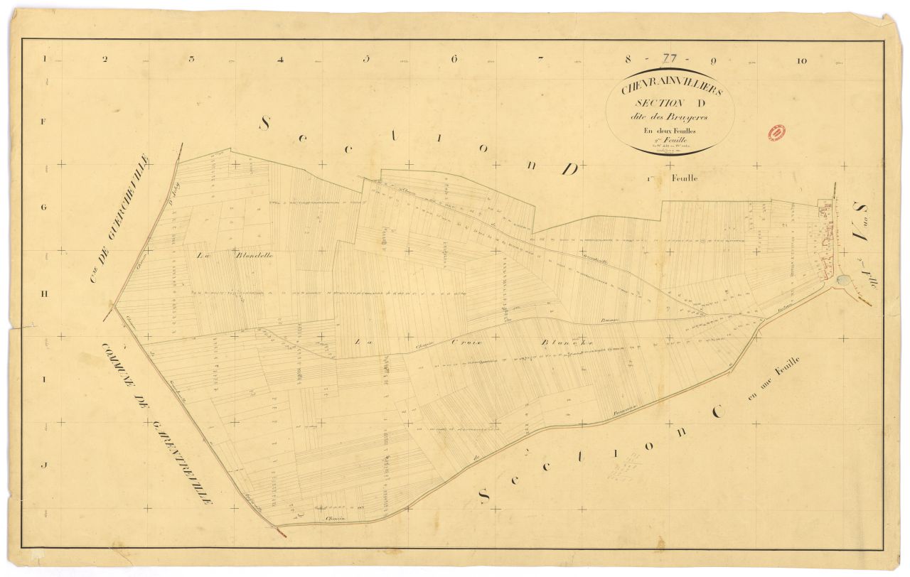 Section D dite des Bruy�res, en 2 feuilles, 2eme feuille
