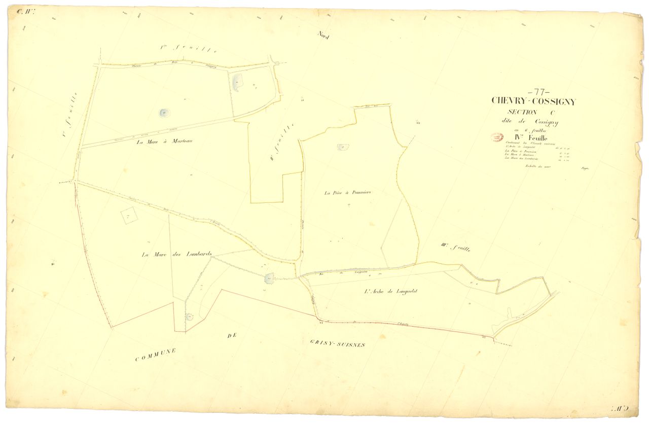 Section C dite de Cossigny, en 6 feuilles, 4eme feuille