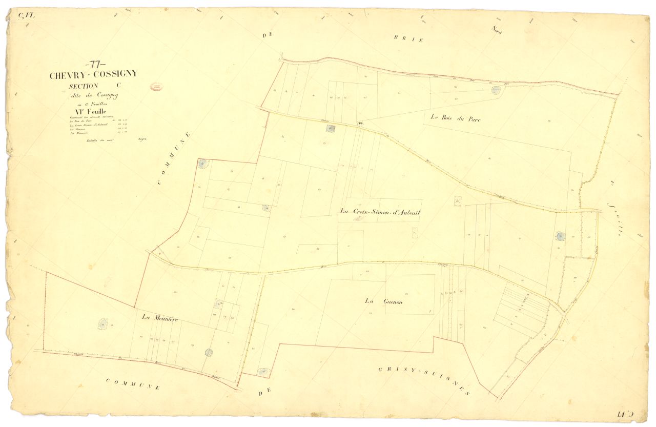 Section C dite de Cossigny, en 6 feuilles, 6eme feuille