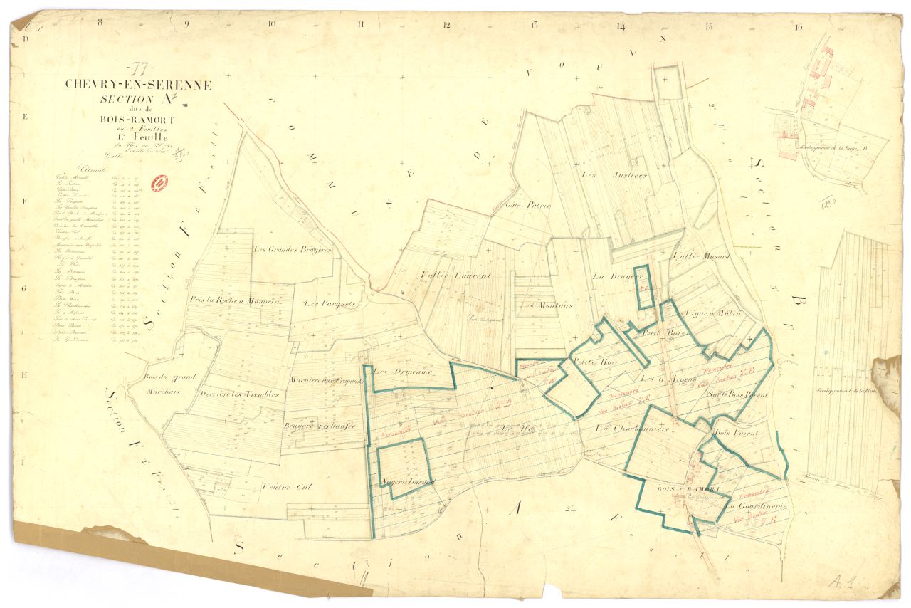 Section A dite du Bois-Ramort, en 2 feuilles, 1ere feuille