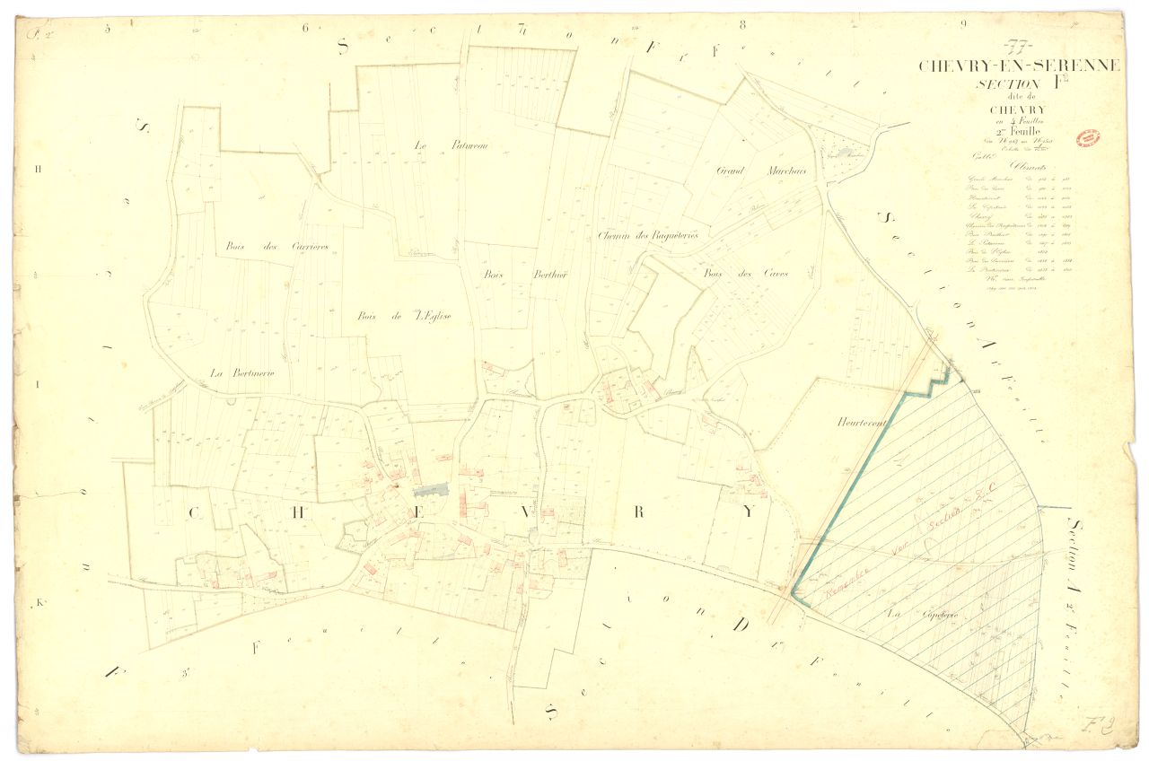 Section F dite de Chevry, en 4 feuilles, 2eme feuille