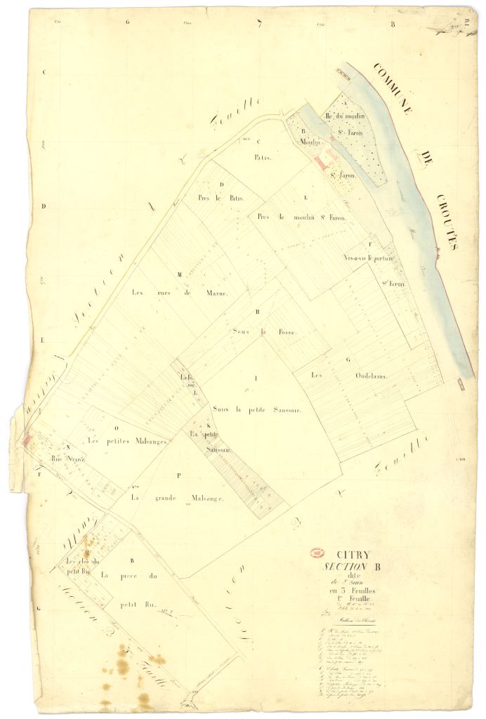 Section B dite de Saint-Faron, en 3 feuilles, 1ere feuille