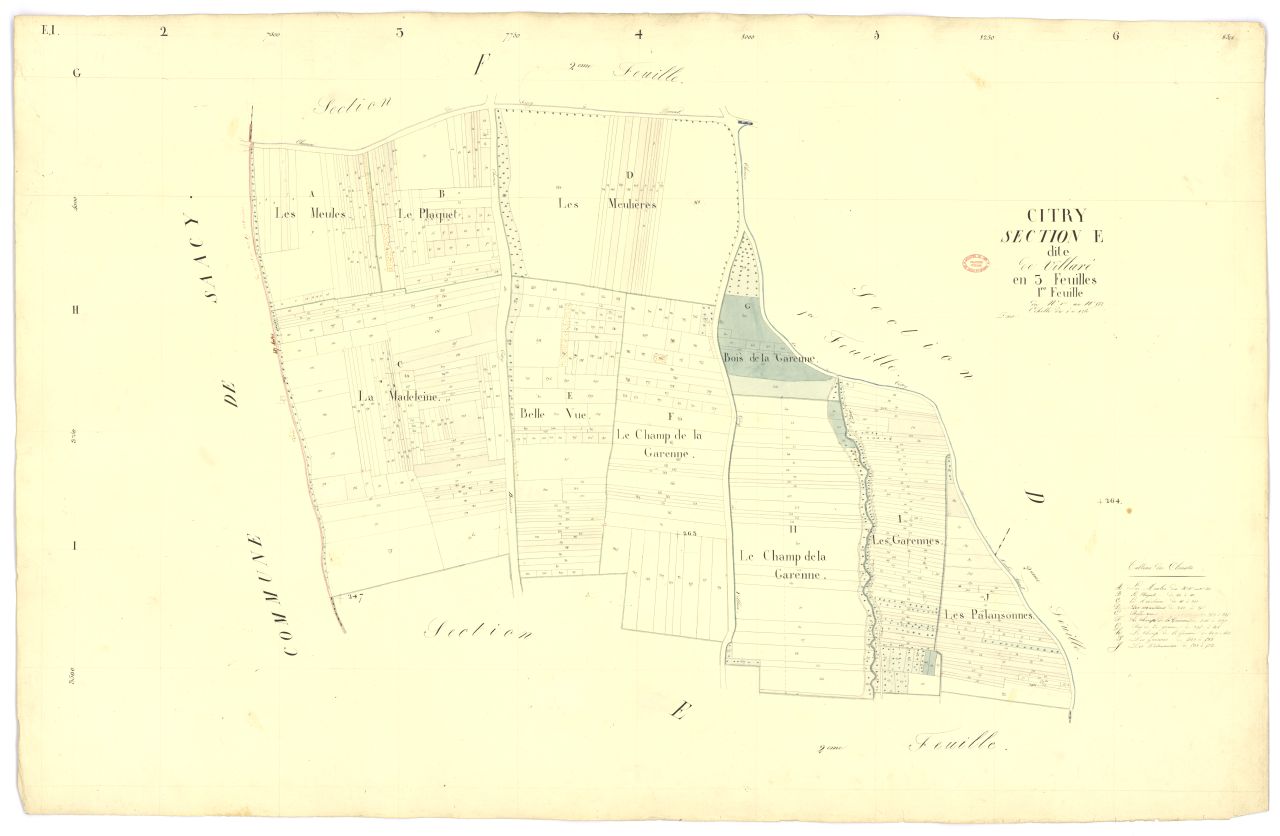 Section E dite de Villare, en 3 feuilles, 1ere feuille