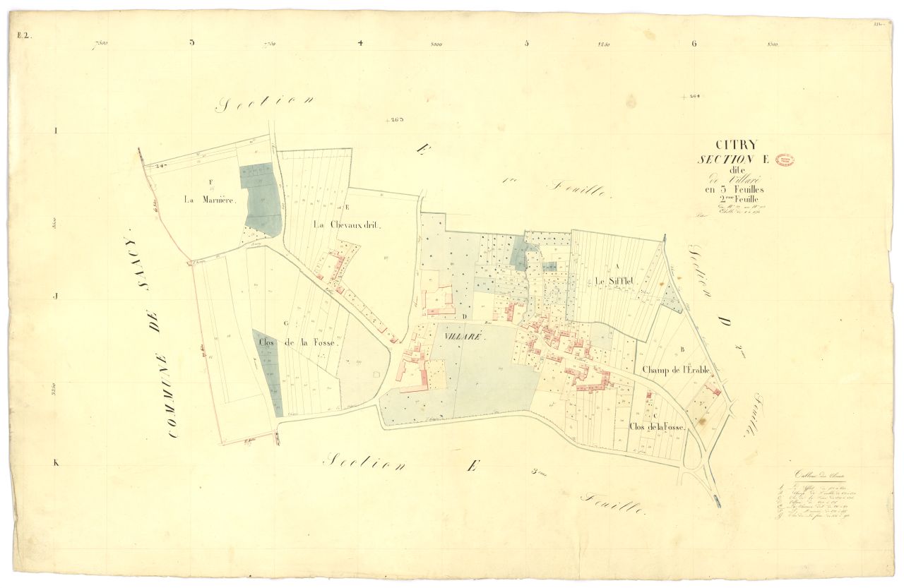Section E dite de Villare, en 3 feuilles, 2eme feuille