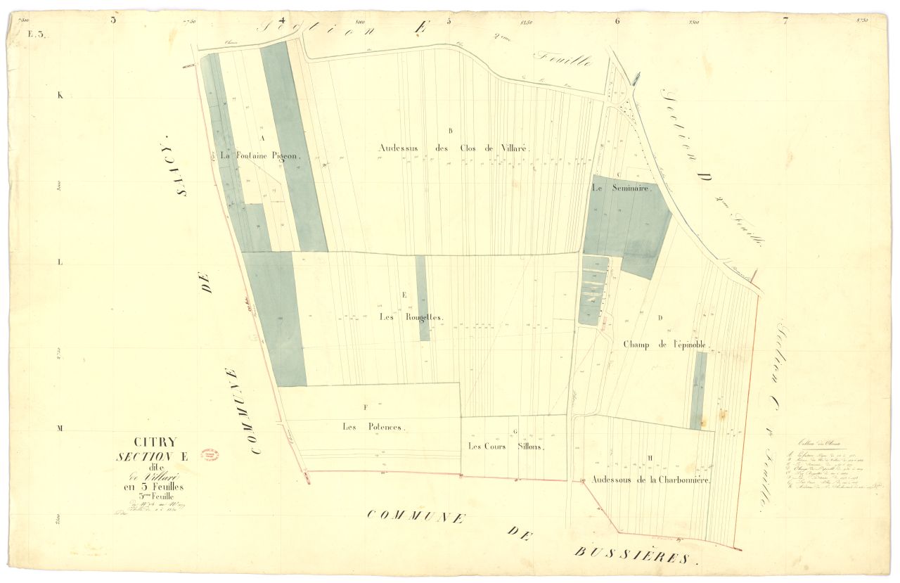 Section E dite de Villare, en 3 feuilles, 3eme feuille