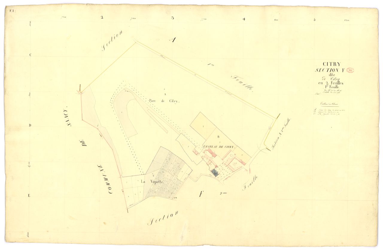 Section F dite de Citry, en 2 feuilles, 1ere feuille