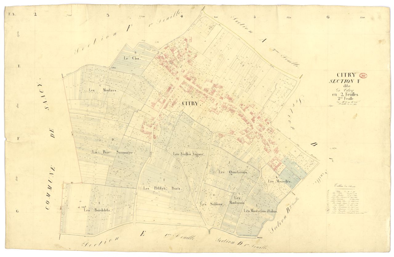 Section F dite de Citry, en 2 feuilles, 2eme feuille