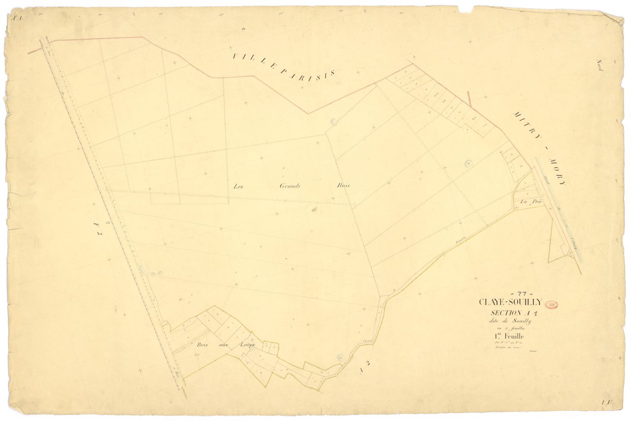 Section A dite de Souilly, en 5 feuilles, 1ere feuille
