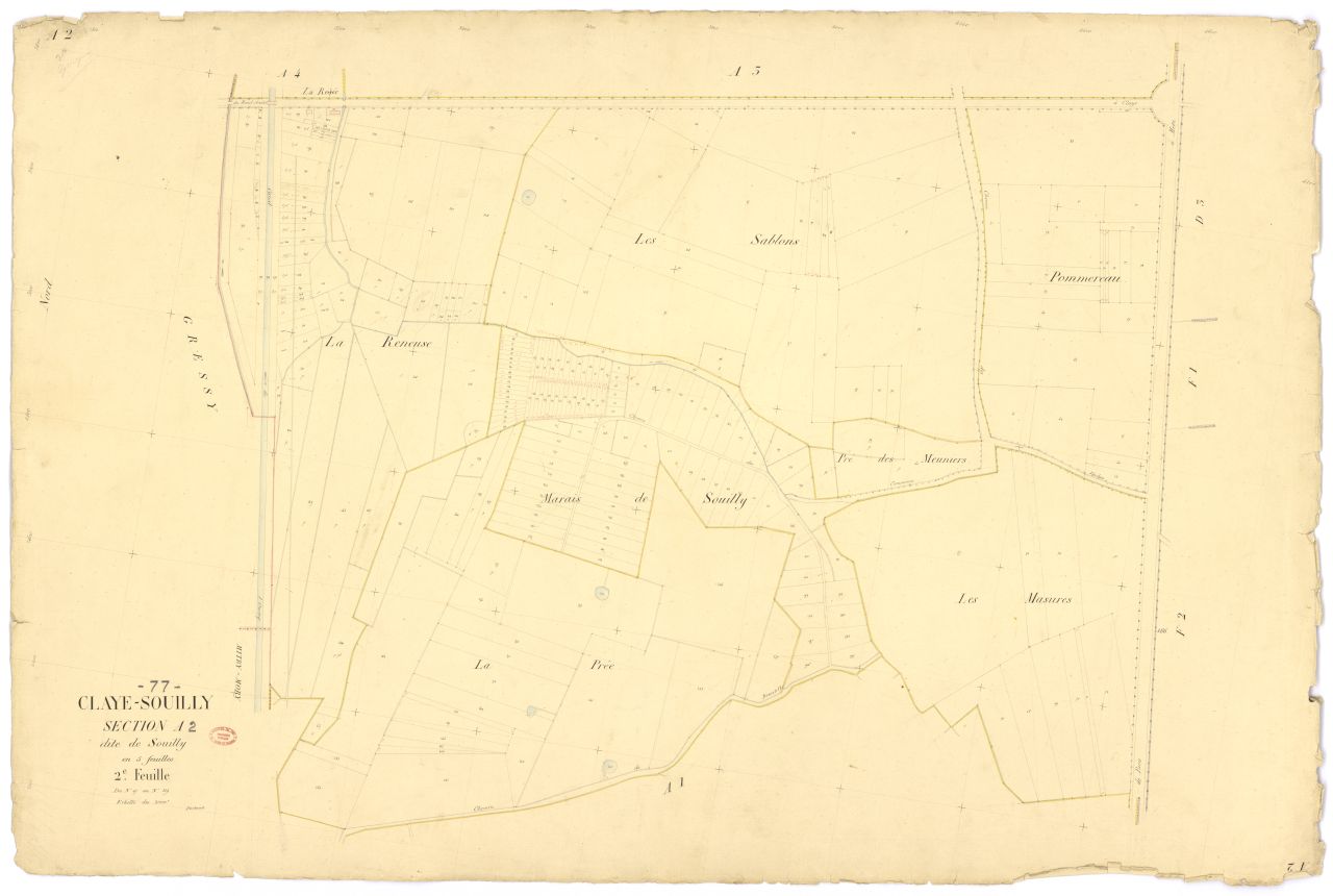 Section A dite de Souilly, en 5 feuilles, 2eme feuille