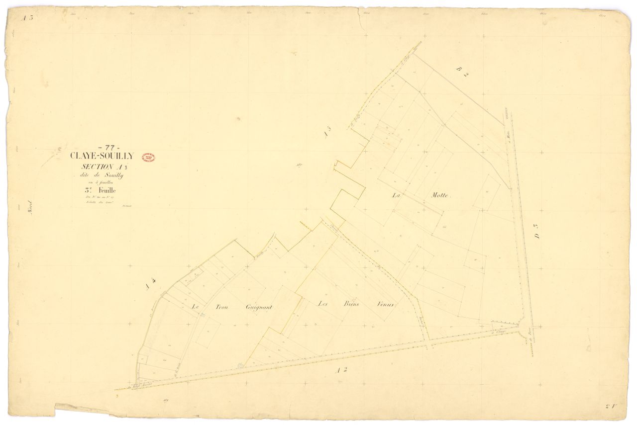 Section A dite de Souilly, en 5 feuilles, 3eme feuille