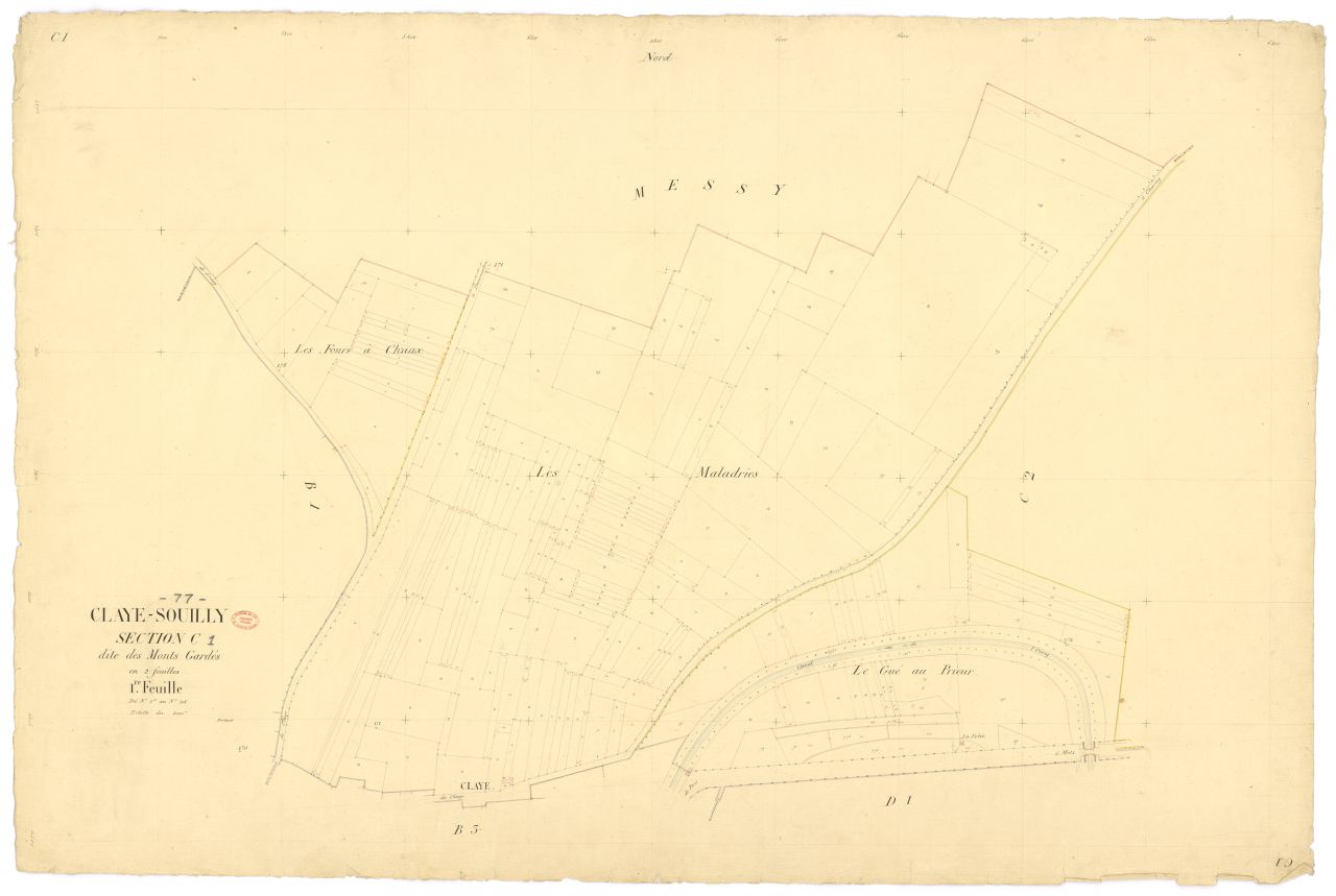Section C dite des Monts-Gardes, en 2 feuilles, 1ere feuille
