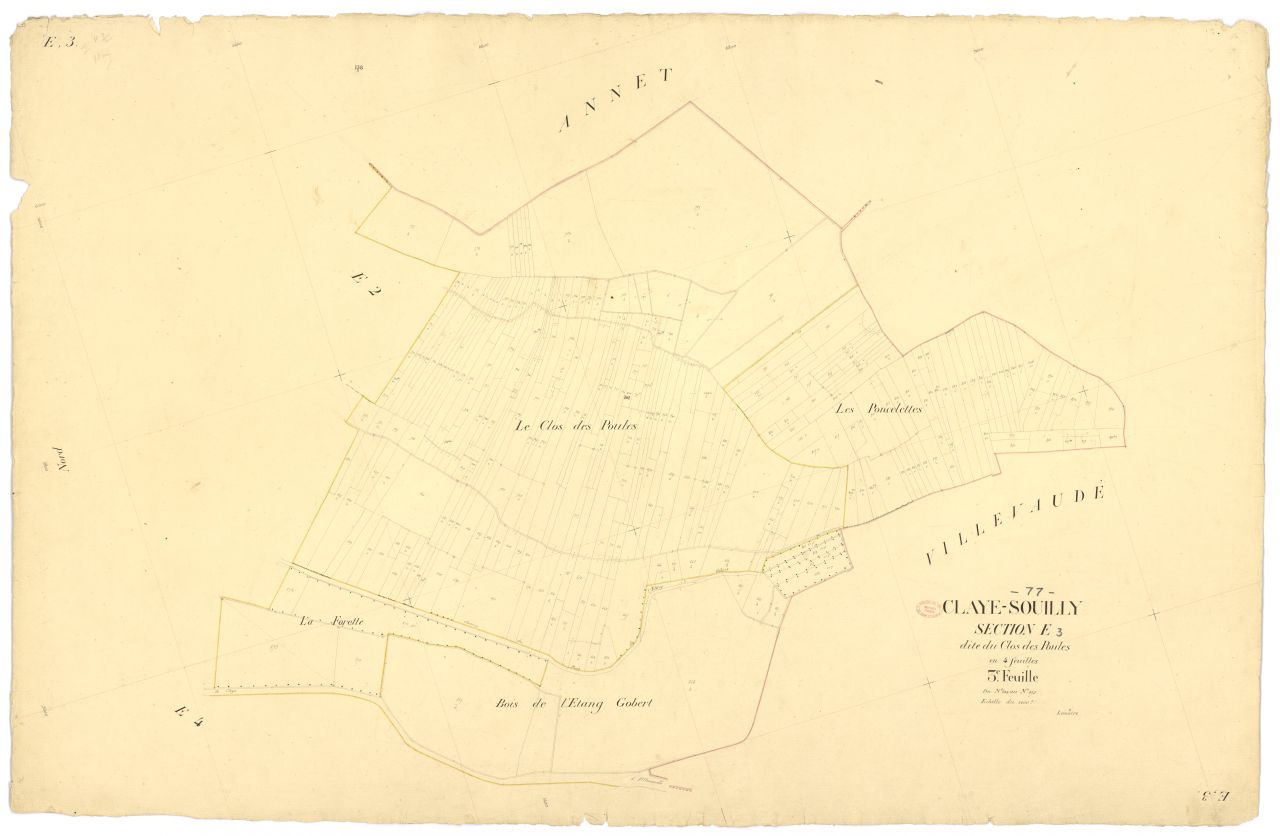 Section E dite du Clos-des-Poules, en 4 feuilles, 3eme feuille