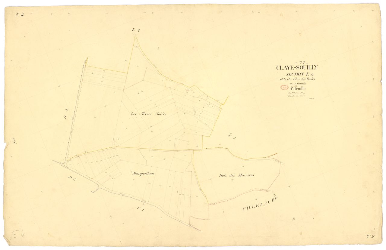 Section E dite du Clos-des-Poules, en 4 feuilles, 4eme feuille