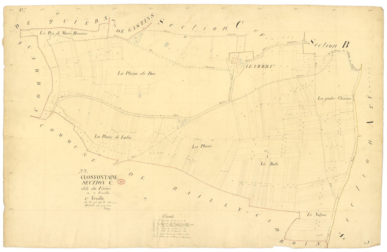 Section C dite du Vivier, en 2 feuilles, 2eme feuille