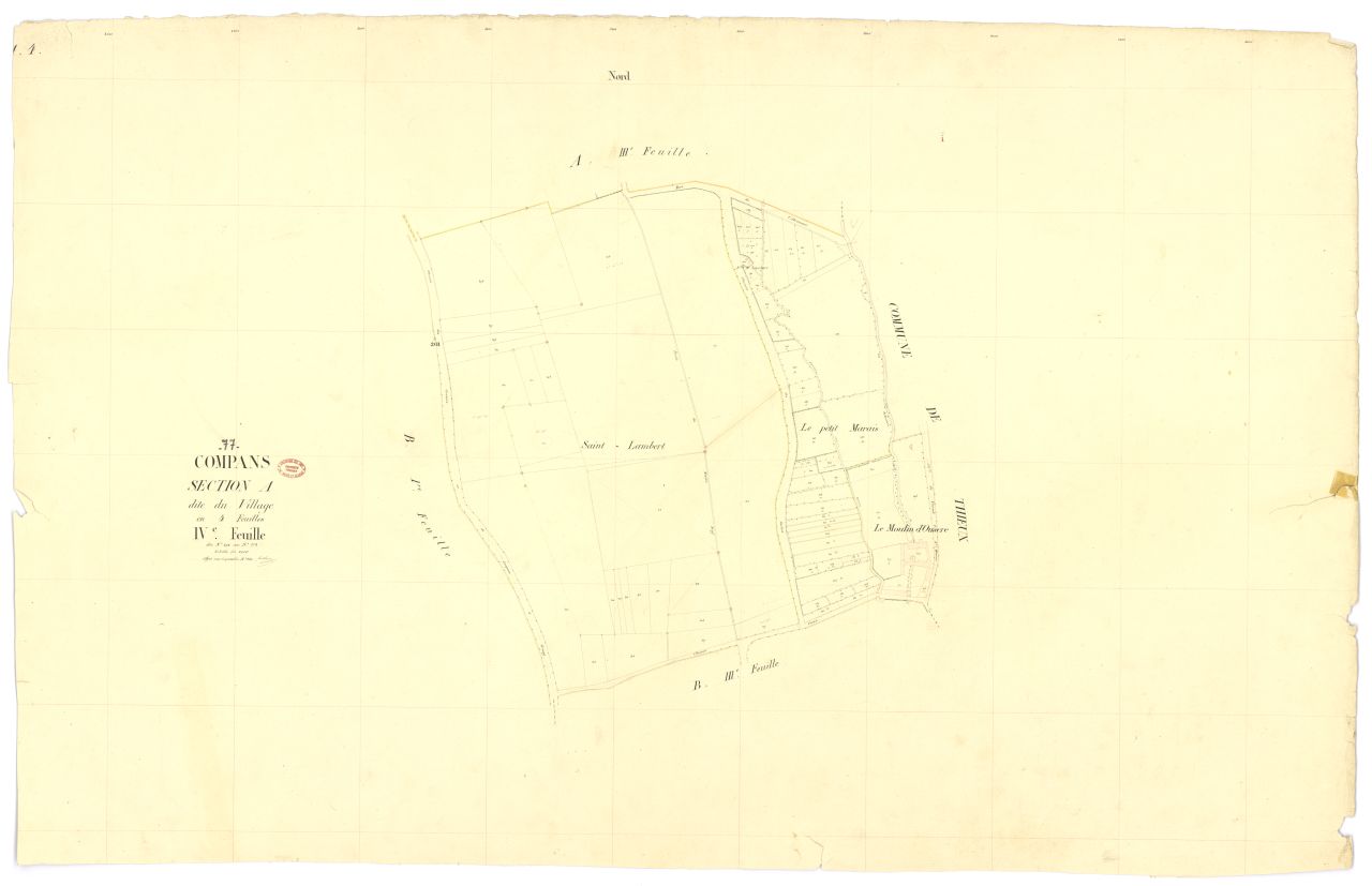 Section A dite du Village, en 4 feuilles, 4eme feuille