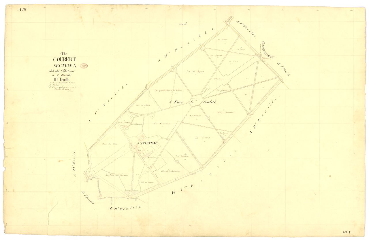 Section A dite du Chateau, en 6 feuilles, 3eme feuille