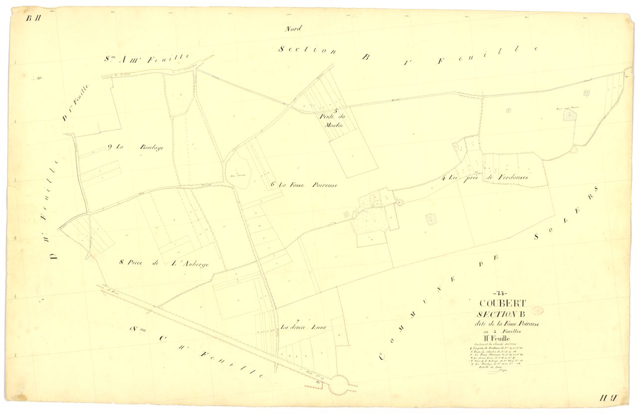 Section B dite de la Fosse-Poireuse, en 2 feuilles, 2eme feuille