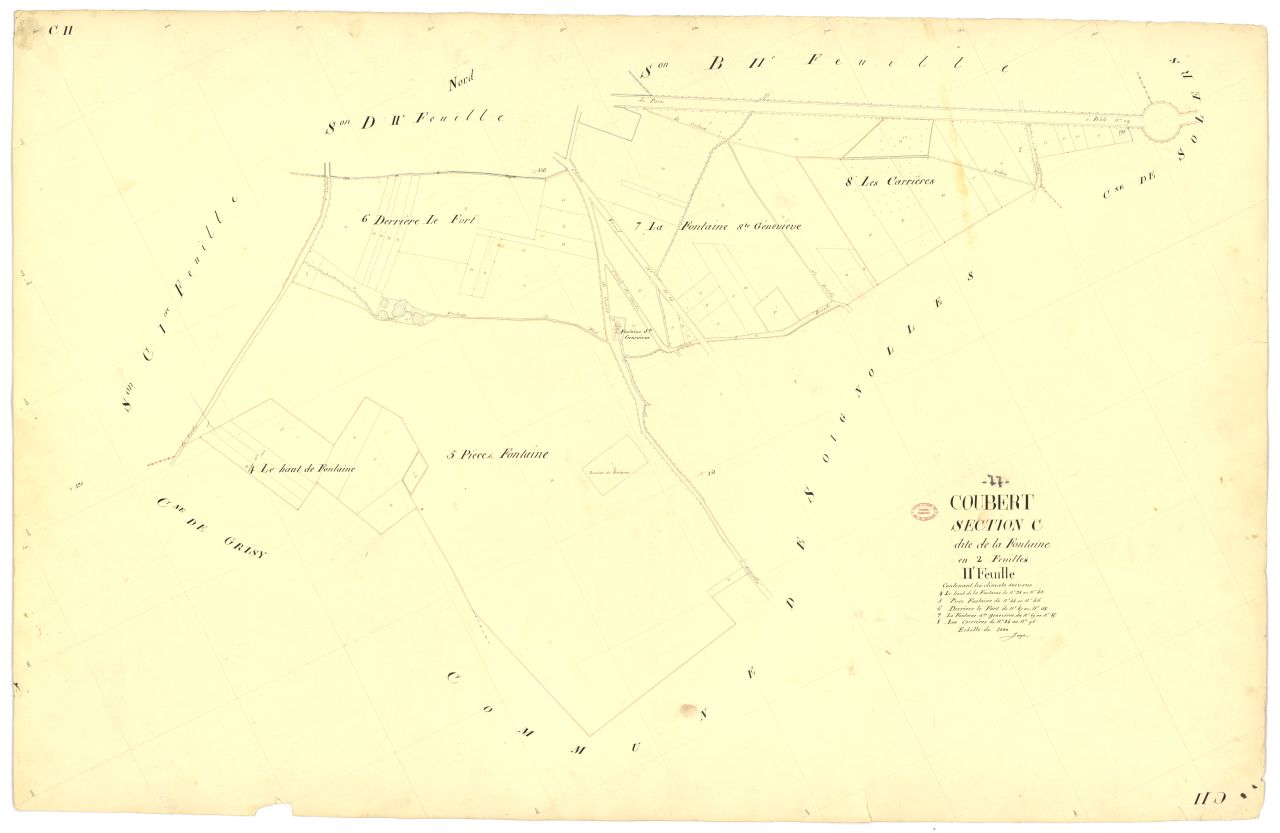 Section C dite de la Fontaine, en 2 feuilles, 2eme feuille