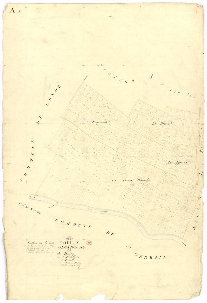 Section A dite de Huiry, en 3 feuilles, 3eme feuille