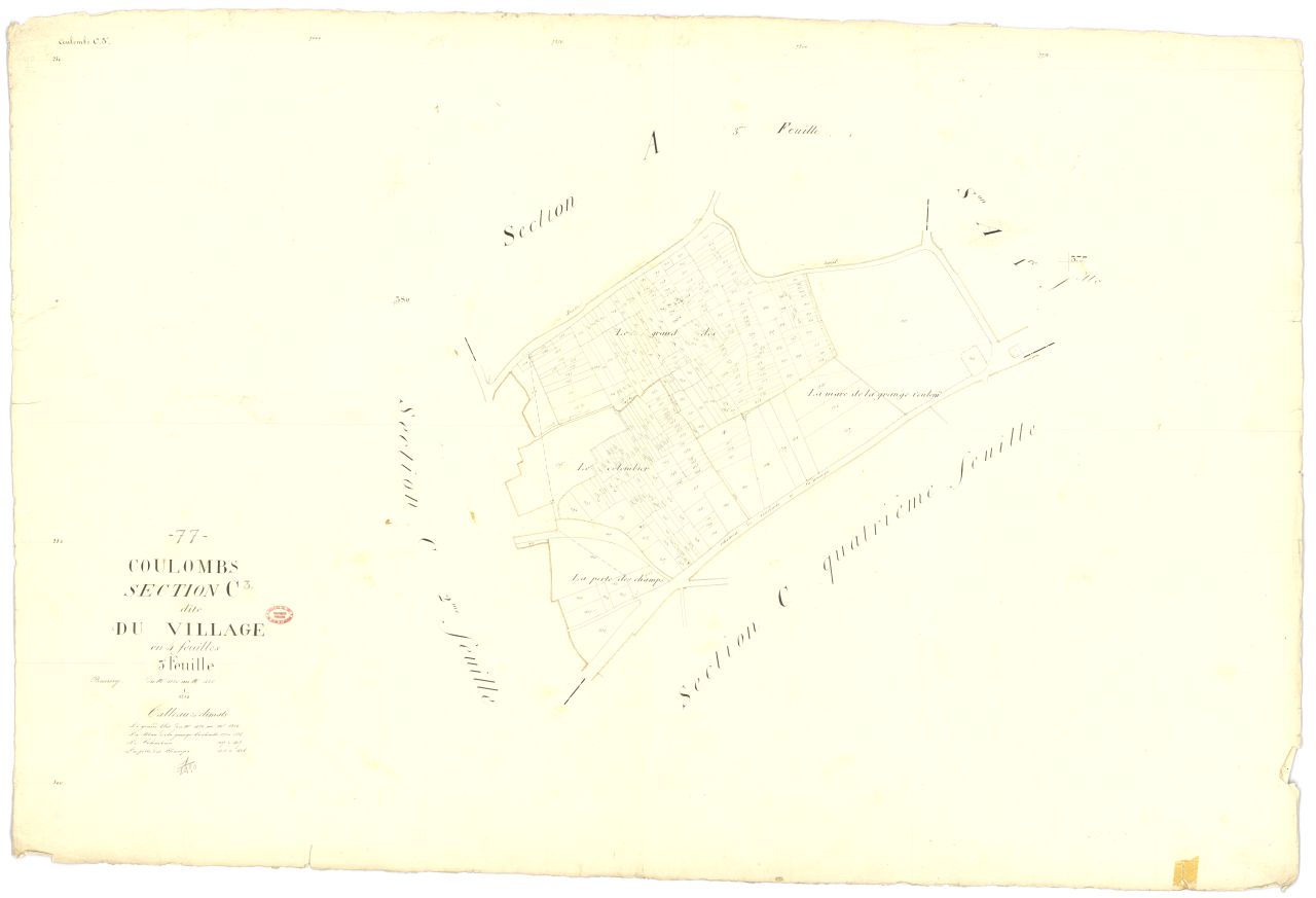 Section C dite du Village, en 4 feuilles, 3eme feuille