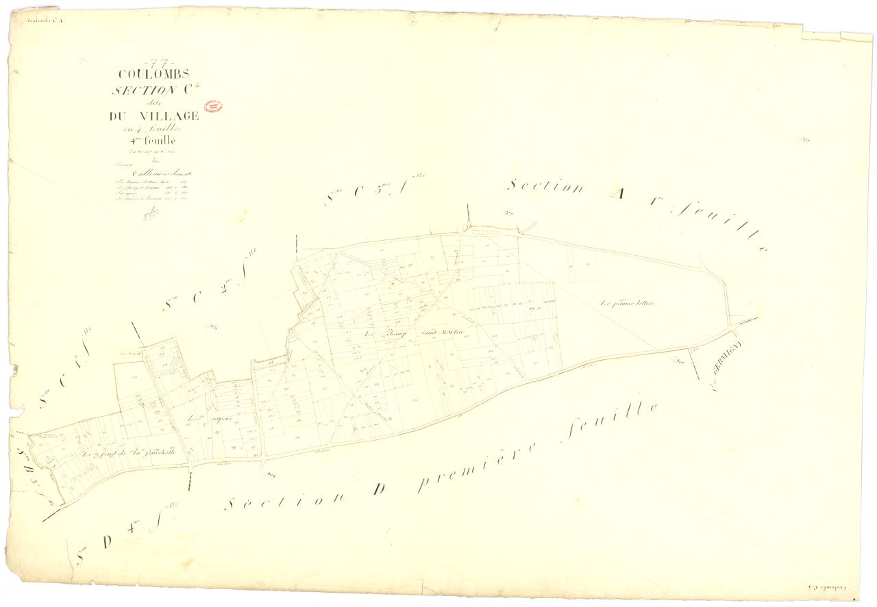 Section C dite du Village, en 4 feuilles, 4eme feuille