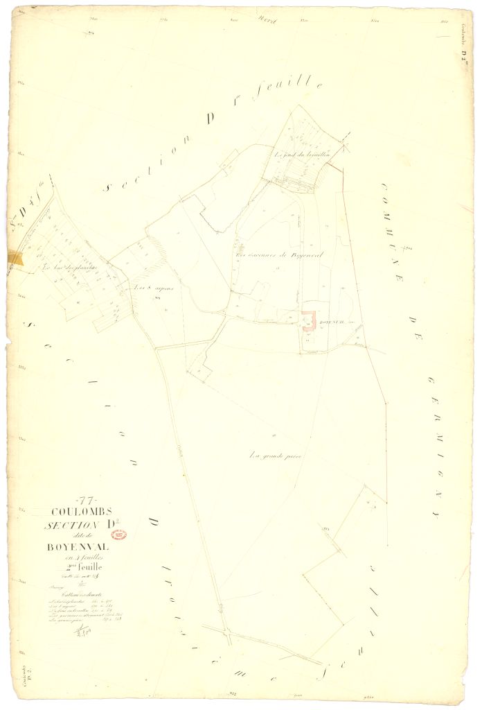 Section D dite de Boyenval, en 4 feuilles, 2eme feuille