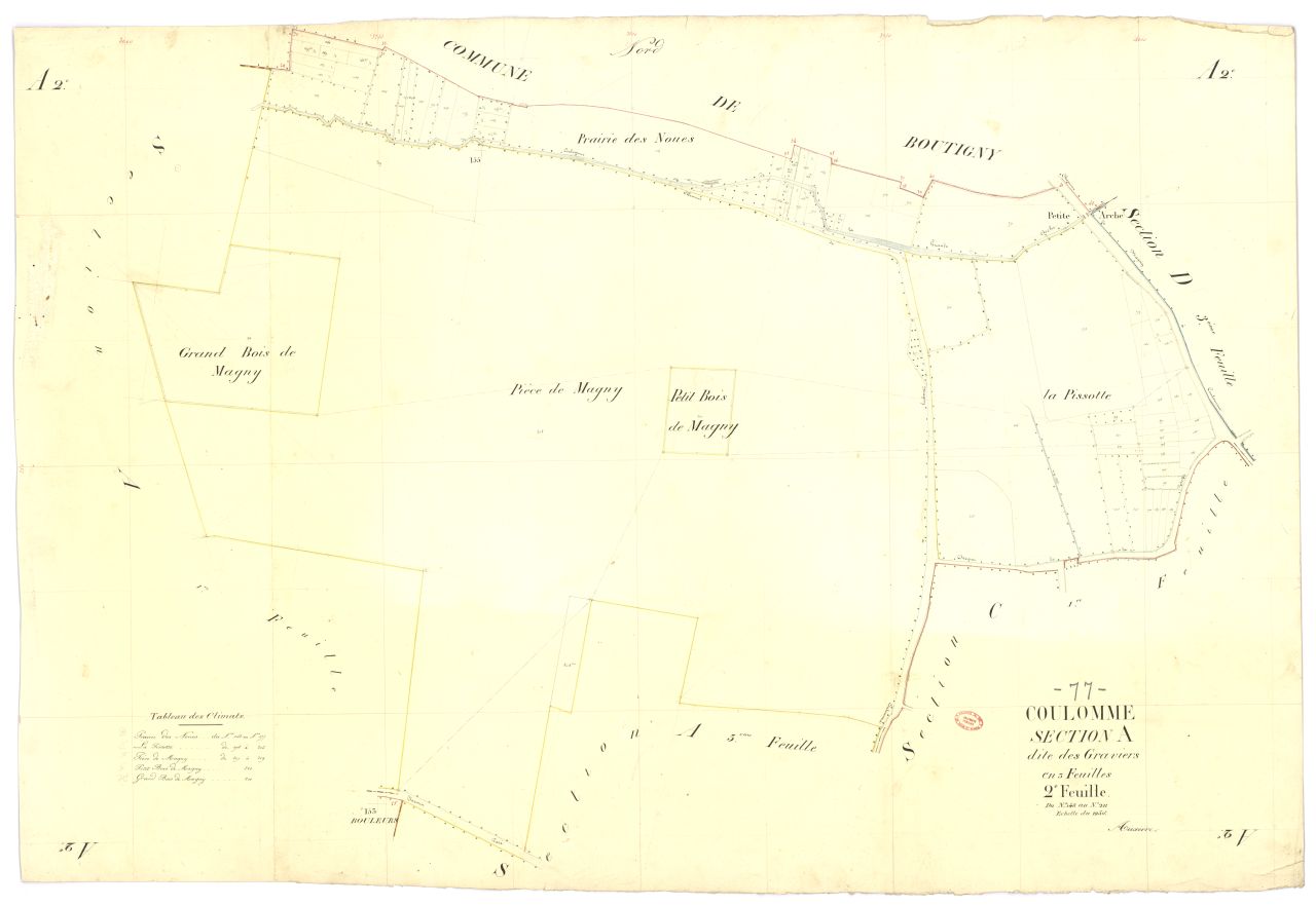 Section A dite des Graviers, en 3 feuilles, 2eme feuille