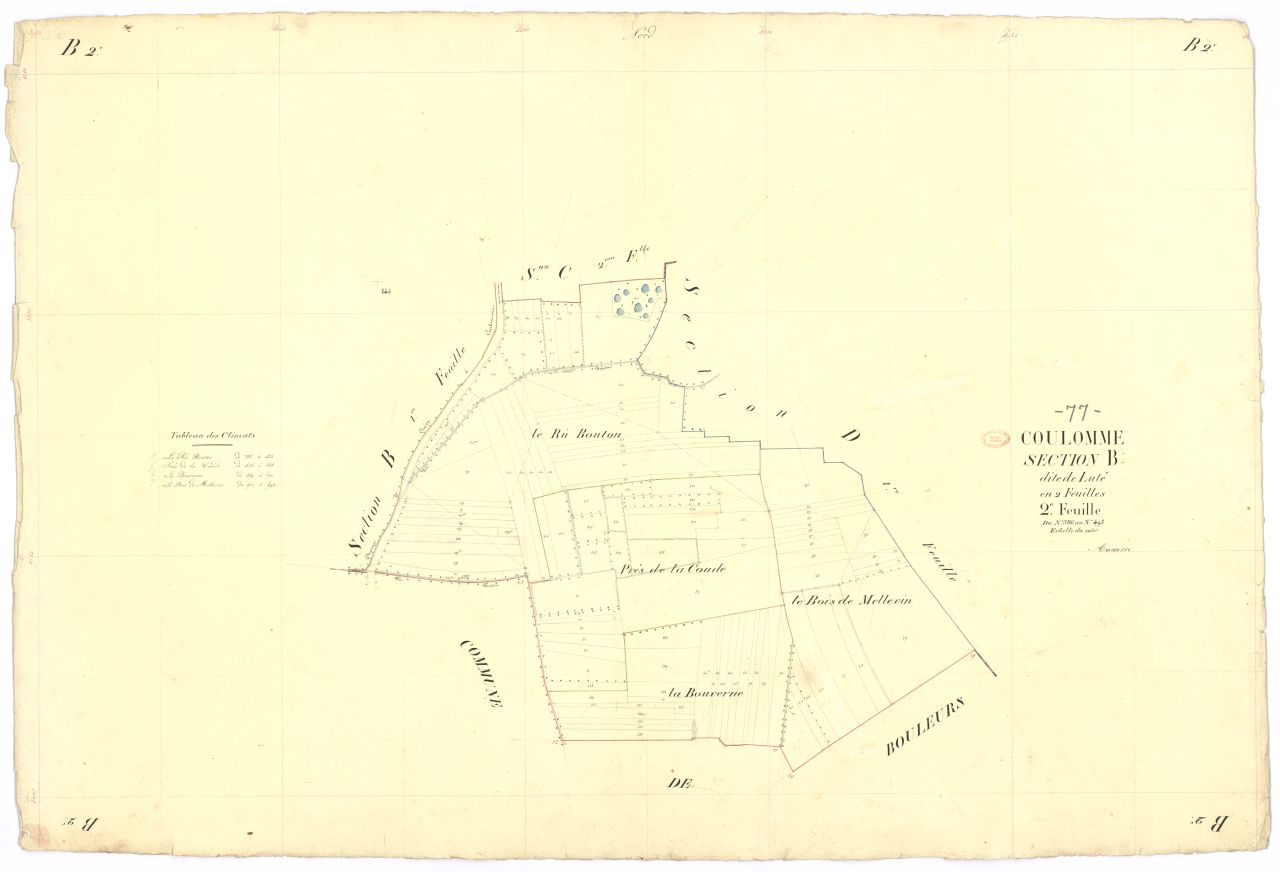 Section B dite de Lute, en 2 feuilles, 2eme feuille