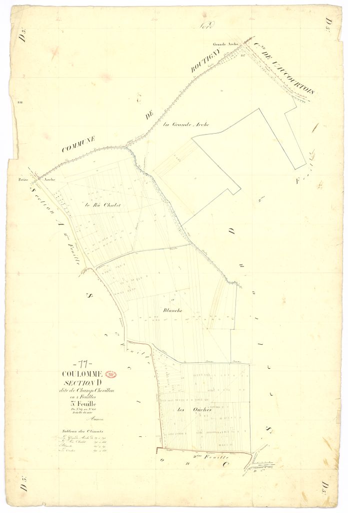 Section D dite du Champ-Chevillon, en 3 feuilles, 3eme feuille