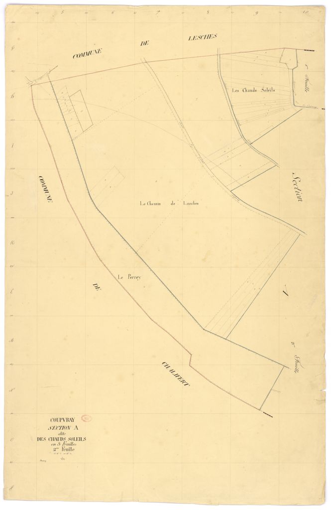 Section A dite des Chauds-Soleils, en 3 feuilles, 2eme feuille