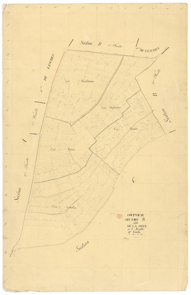 Section B dite de la Cote, en 3 feuilles, 2eme feuille