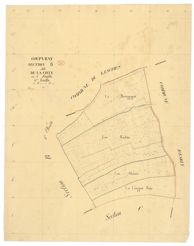 Section B dite de la Cote, en 3 feuilles, 3eme feuille