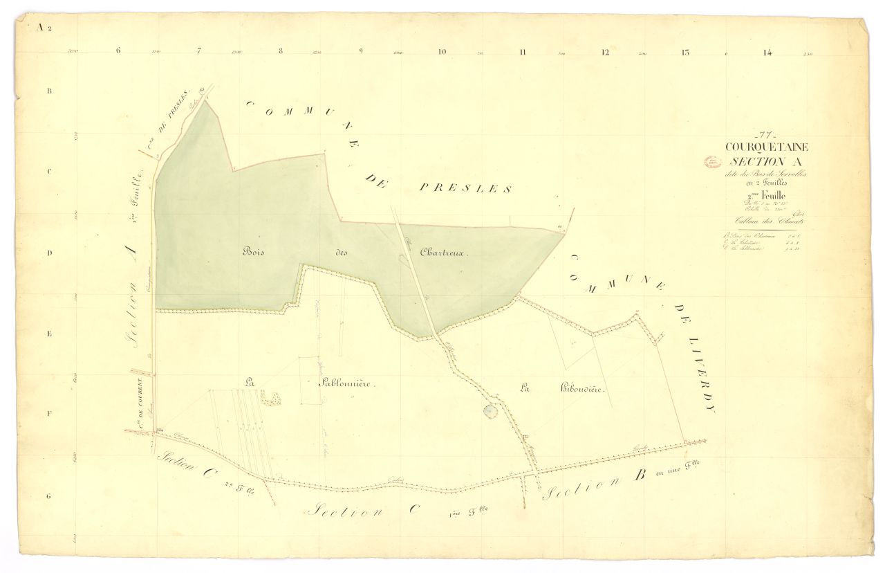 Section A dite des Bas-de-Servolles, en 2 feuilles, 2eme feuille