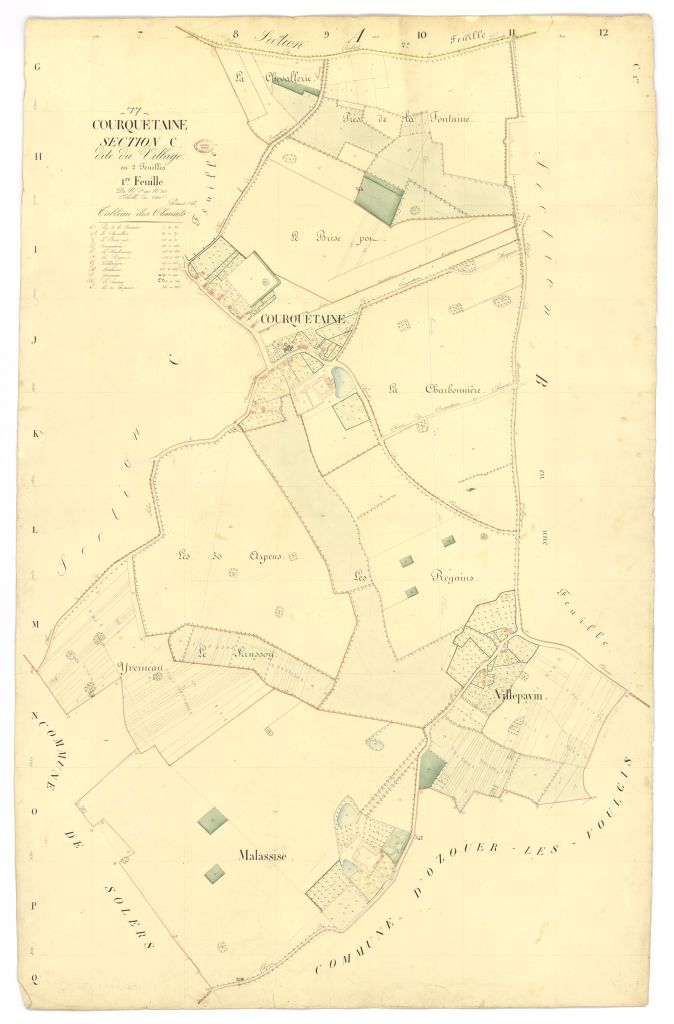 Section C dite du Village, en 2 feuilles, 1ere feuille