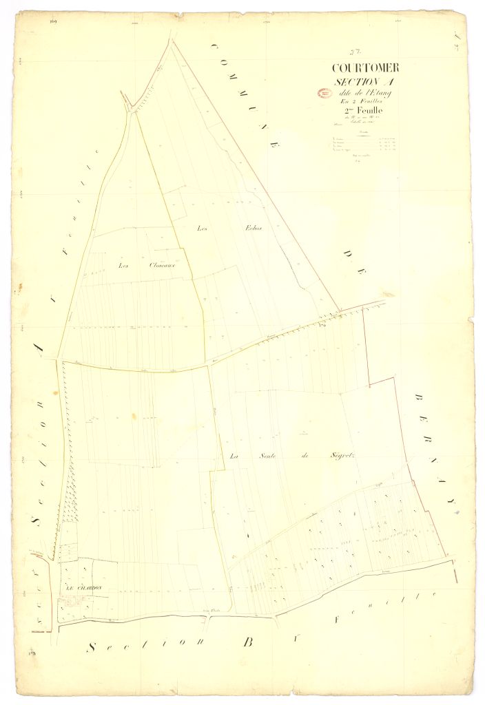 Section A dite de l'Etang, en 2 feuilles, 2eme feuille