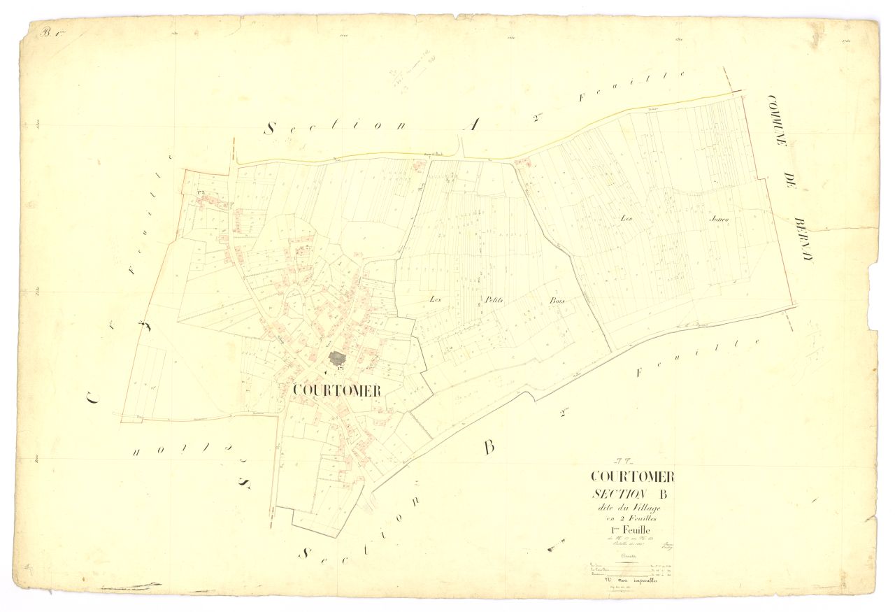 Section B dite du Village, en 2 feuilles, 1ere feuille
