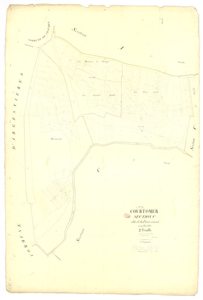 Section C dite de la Pierre-Couvee, en 4 feuilles, 2eme feuille
