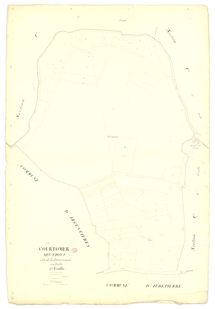 Section C dite de la Pierre-Couvee, en 4 feuilles, 3eme feuille
