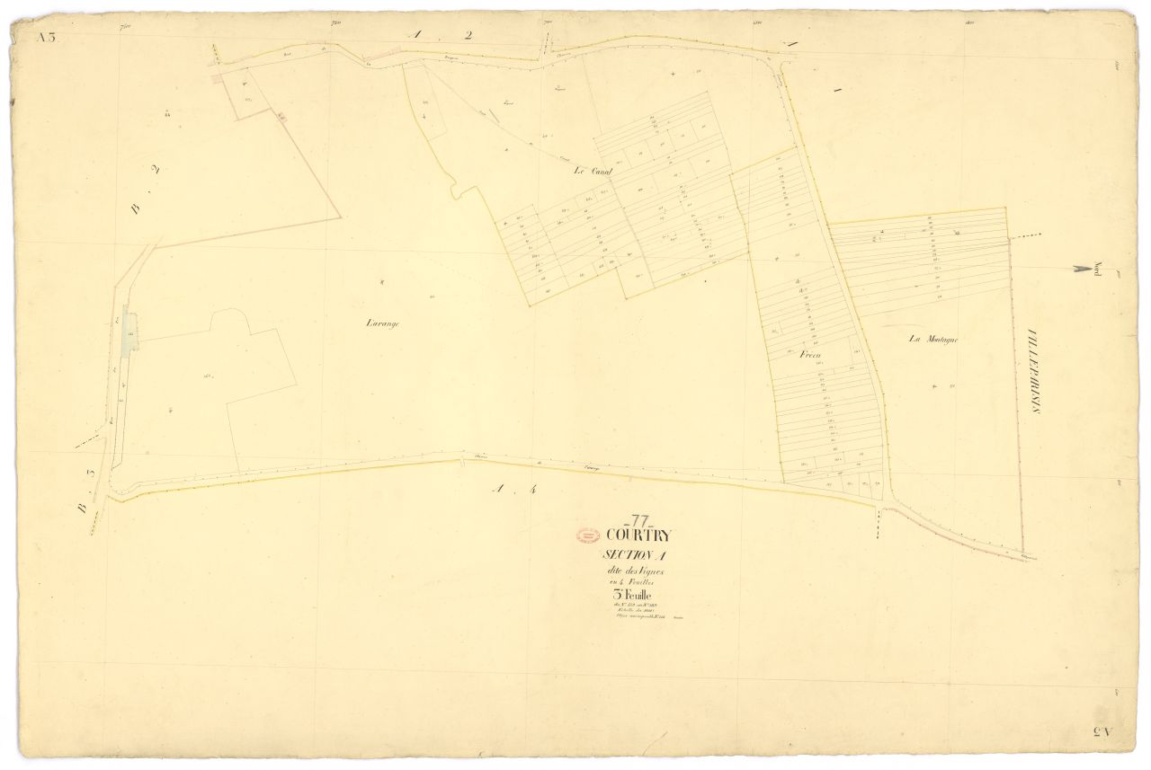Section A dite des Vignes, en 4 feuilles, 3eme feuille