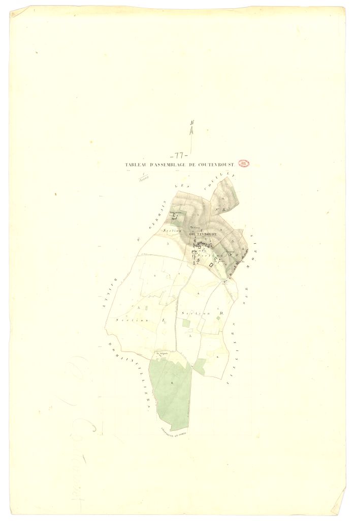 Tableau d'assemblage, 5 sections