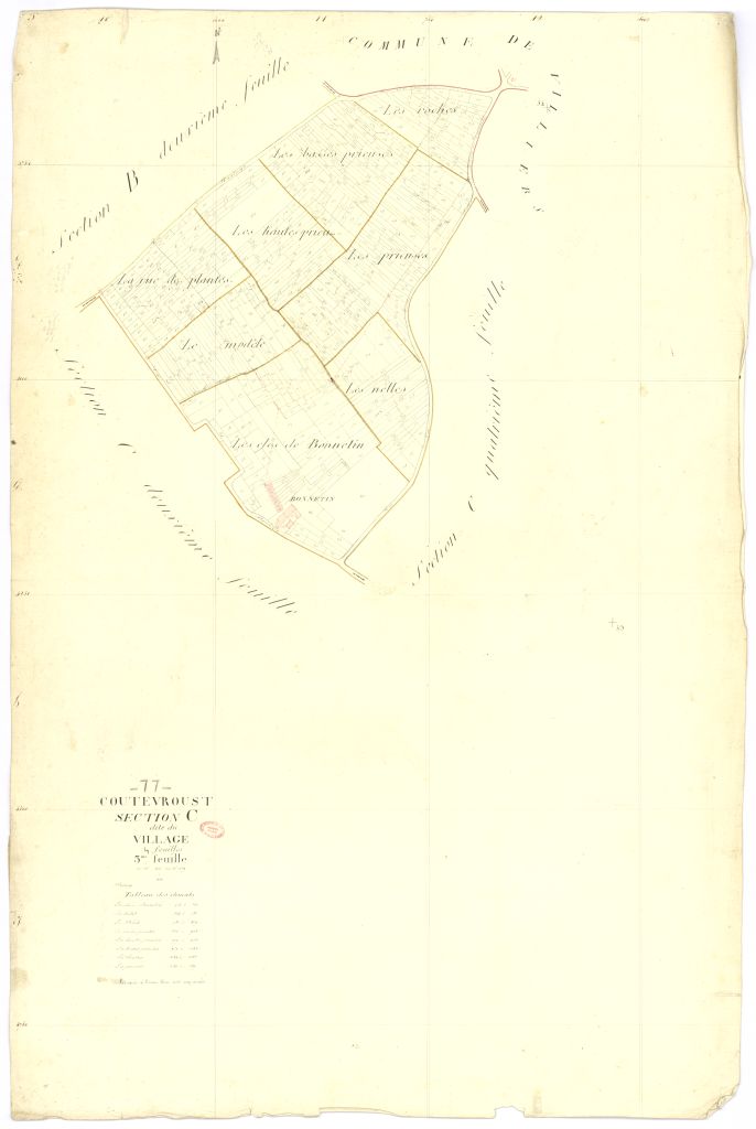 Section C dite du Village, en 4 feuilles, 3eme feuille