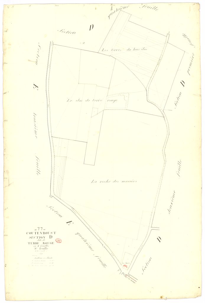 Section D dite de la Terre-Rouge, en 4 feuilles, 3eme feuille
