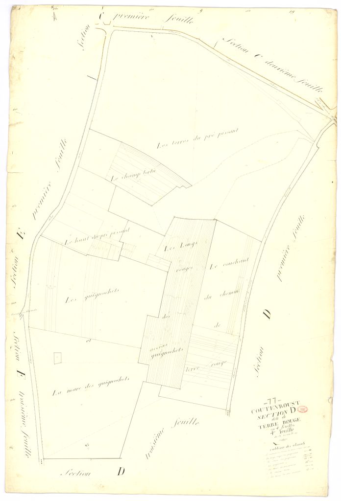 Section D dite de la Terre-Rouge, en 4 feuilles, 4eme feuille