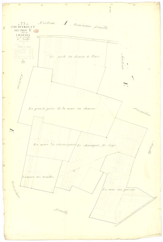 Section E dite de Liegeois, en 4 feuilles, 2eme feuille
