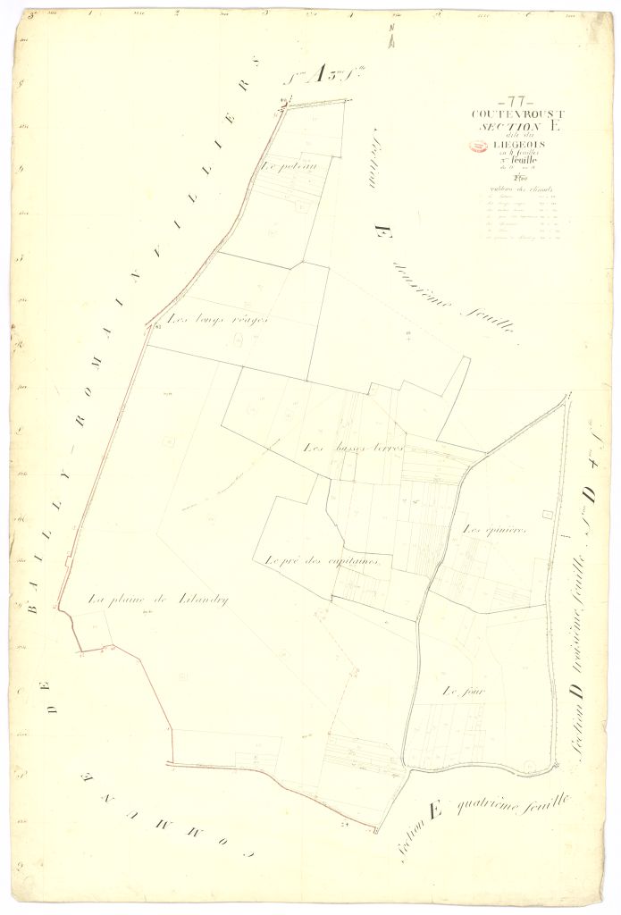 Section E dite de Liegeois, en 4 feuilles, 3eme feuille